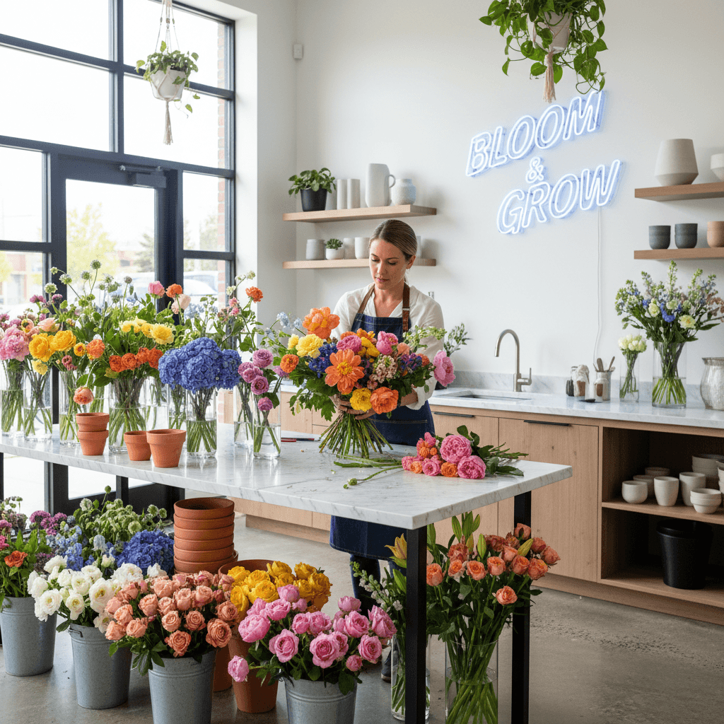 Quick flower arrangement