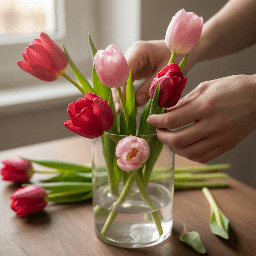 Fresh colorful flower bouquet with roses and seasonal blooms